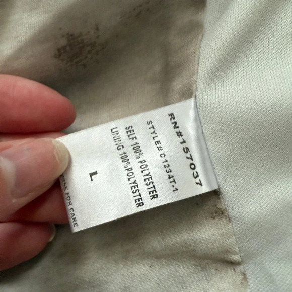 White and Brown Tie Front Blouse with Flutter Sleeves - Picture 8 of 9